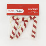 Enfeite De Natal Pendente Bengala Decoração Para Árvore