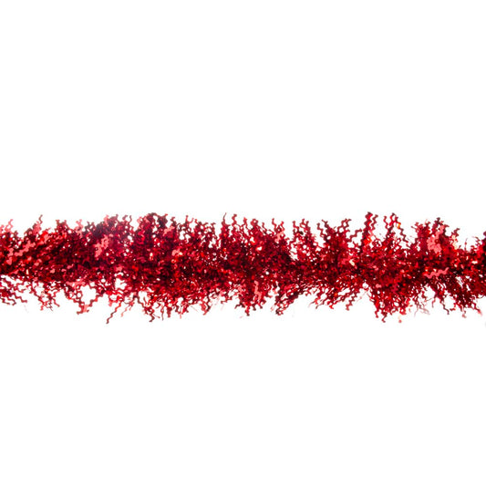 Festão De Natal Crespo Metalizado 2m x 9cm Para Decoração De Árvore