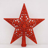 Ponteira De Estrela Vazada Com Glitter 20Cm