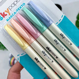 Marca Texto Pastel Com 5 Cores SkyPaper