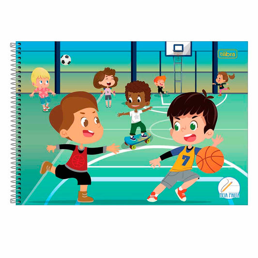 Caderno Espiral Meia Pauta Sapeca 40 folhas Tilibra
