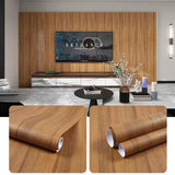 Papel De Parede Madeira Autoadesivo 5 Metros Para Sala Quarto Cozinha