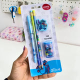 Kit Escolar Stitch Papelaria Fofa Com 5 Peças Molin