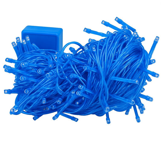 Pisca-pisca 200l led azul 8 funções