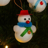 Enfeite De Natal Boneco De Neve Pendente 5Cm Com 3