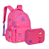 Kit Mochila Escolar + Estojo Box Rebecca Bonbon Soft Coração Original Clio