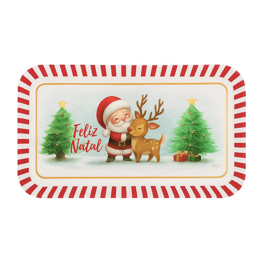 Anúncio Kit Bandeja Petisqueira De Natal Melamina Decoração Casa