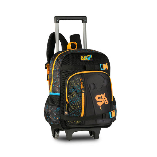 Mochila Escolar De Rodinha SkateBoard Menino Clio