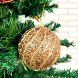 Bola Natal Festão Decorada 8cm