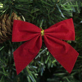 Laço De Natal Vermelho Com 12