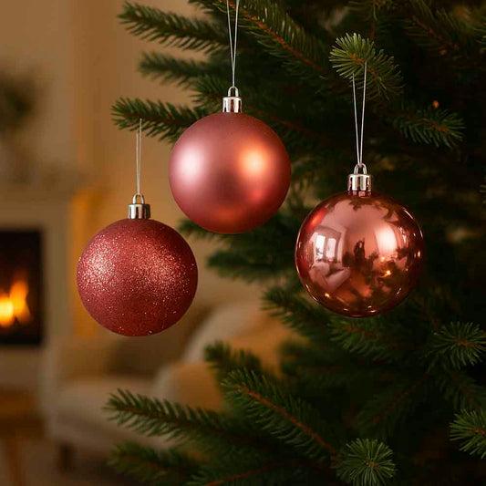 Bola Natal Nº8 Rosa Com 6