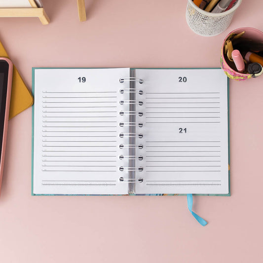 Agenda 2026 Glitter Pequena Espiral Capa Dura 336 Páginas