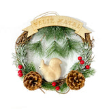 Guirlanda De Natal Cipo Decorada Com Esquilo