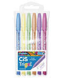 Kit Caneta Trigel Pastel Com 6 Cores Sertic