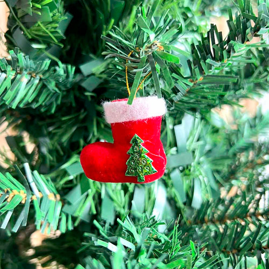 Enfeite Pendente Bota De Natal Com 6