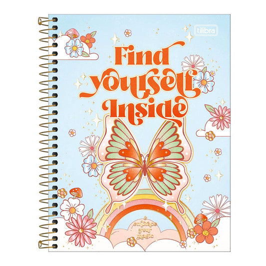 Caderno Colegial Capa Dura 1 Matéria Gypsy 80F Tilibra