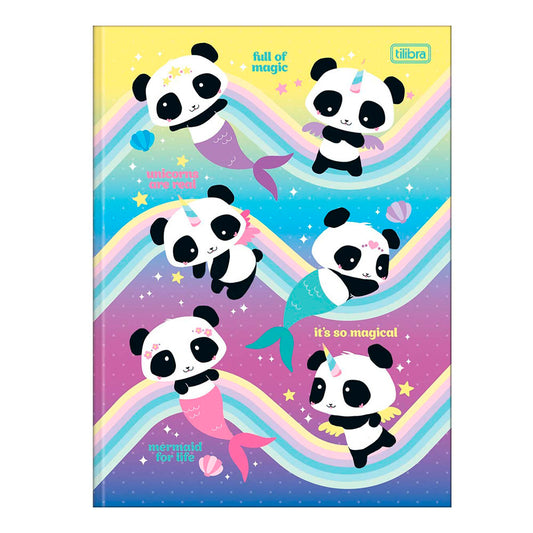 Caderno Brochura Capa Dura Universitário Panda 80 Folhas Tilibra