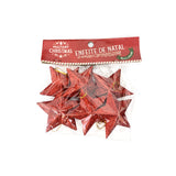 Enfeite De Natal Estrela Glitter 7cm Com 6