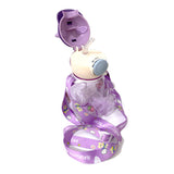 Garrafa Fofa Ursinho Com Boné + Adesivos Divertidos