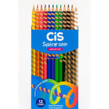 Lápis De Cor Com 12 Spiro Grip Sertic