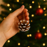 Enfeite De Natal Pinha Nevada Com 9