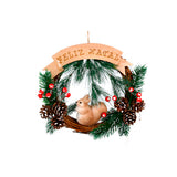 Guirlanda De Natal Cipo Decorada Com Esquilo