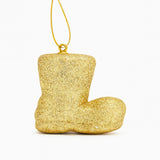 Enfeite De Natal Botinhas Glitter Com 4