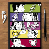 Caderno Grande Brochura Dos Rosa Emilly Vick Capa Dura 80 Folhas Animativa