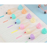 Mini Marca Texto Fofo Divertido Sorvetinho 6 Cores