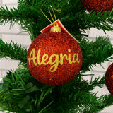 Bola De Natal Festão Nº 8 Decorada Com Frases