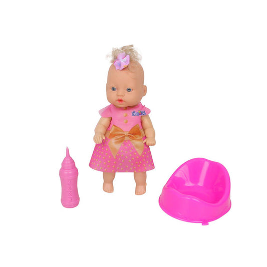 Boneca Nicinha Faz Xixi Com Peniquinho E Mamadeira