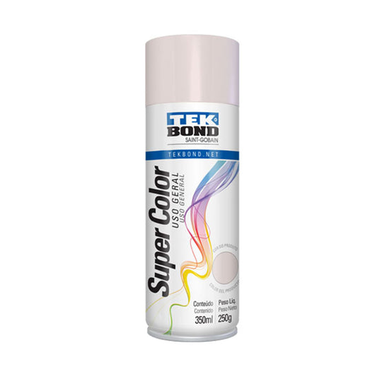 Spray Super Color 350Ml Branco Brilhoso Tek Bond