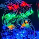 Rede 120L Led Com Estrela Colorida 8 Funções