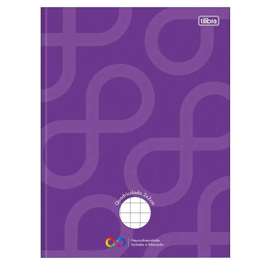 Caderno Universitário Brochura Neurodiversidade Quadriculado 2X2 40 Folhas Tilibra