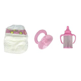 Kit Para Bonecas Meu Bebê Fraldinha + Mamadeira + Chupeta