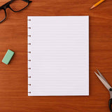 Refil Folha Pautado Para Caderno De Disco Médio 80 folhas