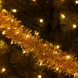 Festão De Natal Crespo Metalizado 2m x 9cm Para Decoração De Árvore