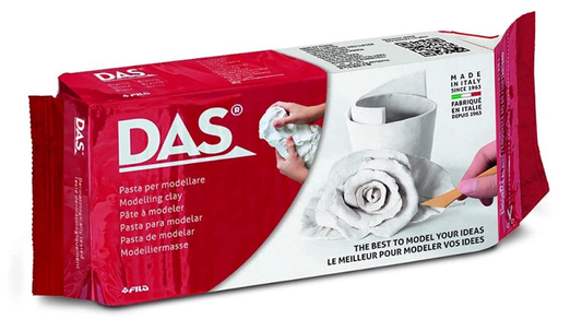 Massa De Modelar Cerâmica Fria Das Escultura Branca 500G