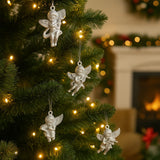 Enfeite De Natal Pendente Anjo Com 6