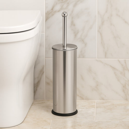 Escova Sanitária Com Suporte Em Inox Para Limpeza E Higienização De Vaso