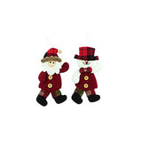 Enfeite Natal Bonecos Papai Noel Boneco de neve 18cm