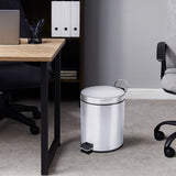 Lixeira Inox Com Pedal e Cesto Interno Removível 5L Para Cozinha Banheiro Escritório