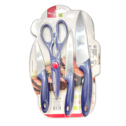 Conjunto de Facas Para Cozinha Com Tesoura