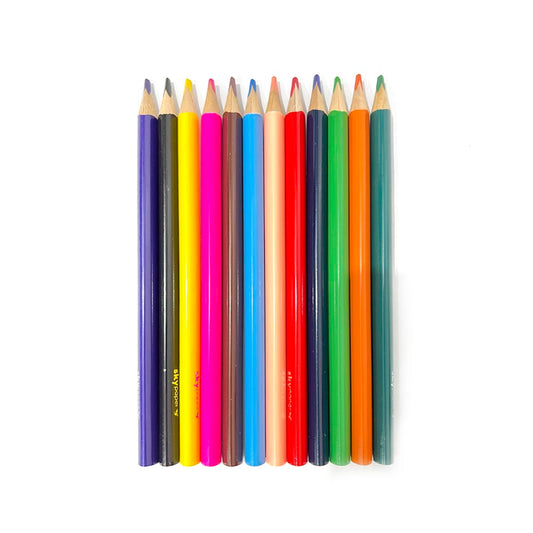 Lápis de Cor Jumbo Triangular Com 12 SkyPaper