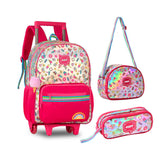 Kit Mochila Roda Holográfica Emoji Clio