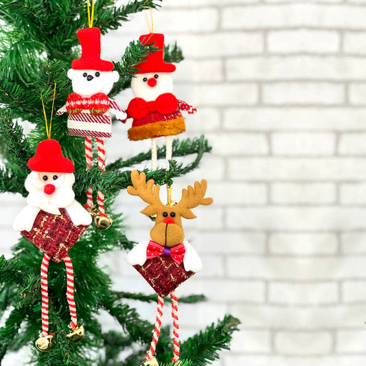 Enfeite Feltro Papai Noel Com Guizo 20Cm