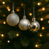 Bola Natal Nº4 Prata Com 15