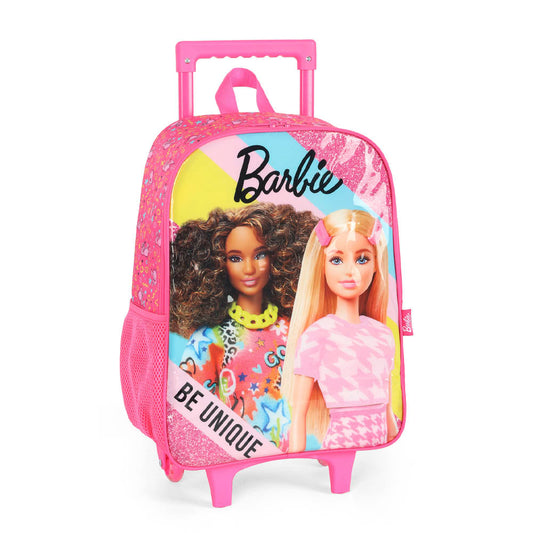 Mochila Infantil De Rodinha Barbie Original Luxcel