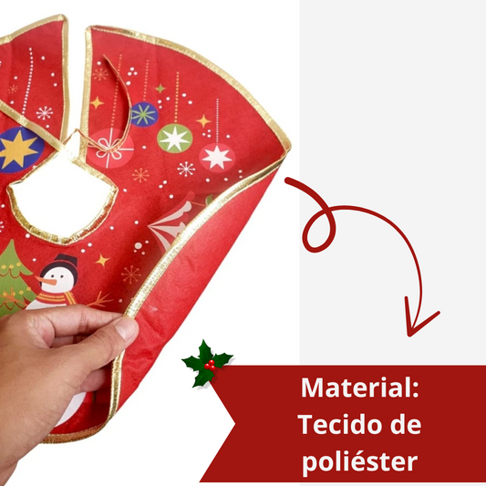 Saia Árvore de Natal Decorativa Base Tapete Natalino Enfeite Decoração