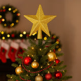 Enfeite De Natal Ponteira Estrela Com Glitter 20cm